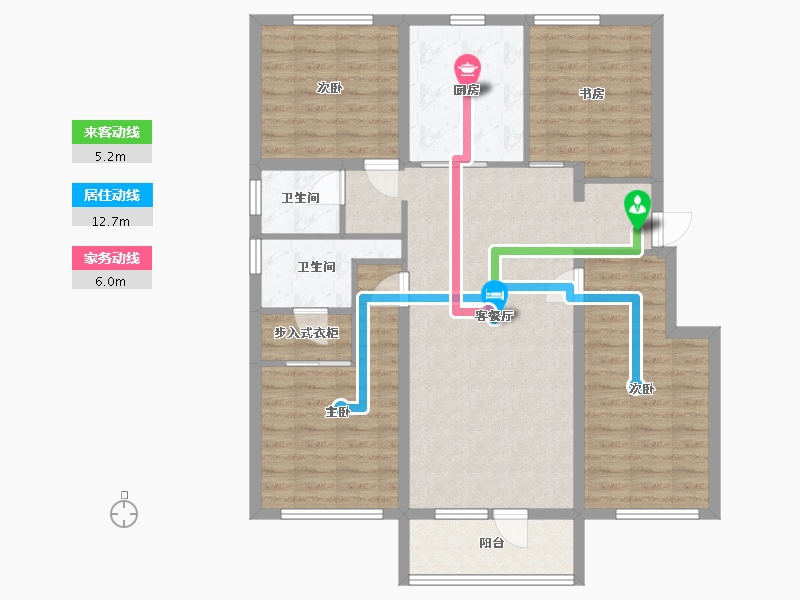 辽宁省-沈阳市-中南旭辉·和樾-103.75-户型库-动静线