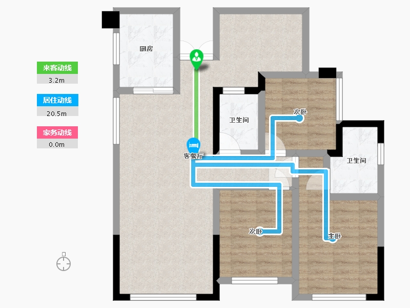 四川省-南充市-紫荆华府-81.76-户型库-动静线