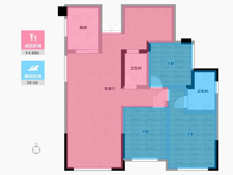 四川省-南充市-紫荆华府-81.76-户型库-动静分区