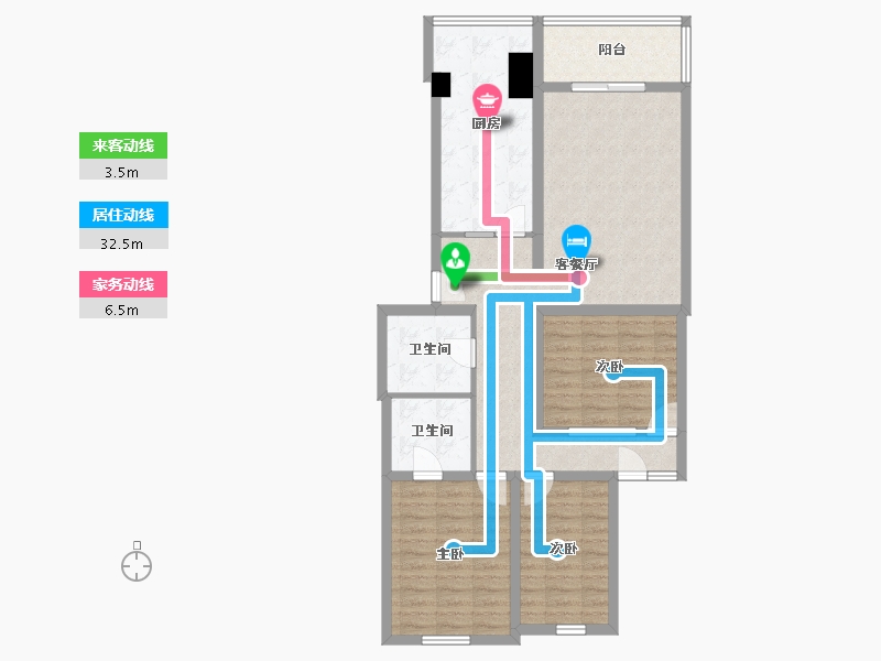 北京-北京市-恒富中街-99.20-户型库-动静线