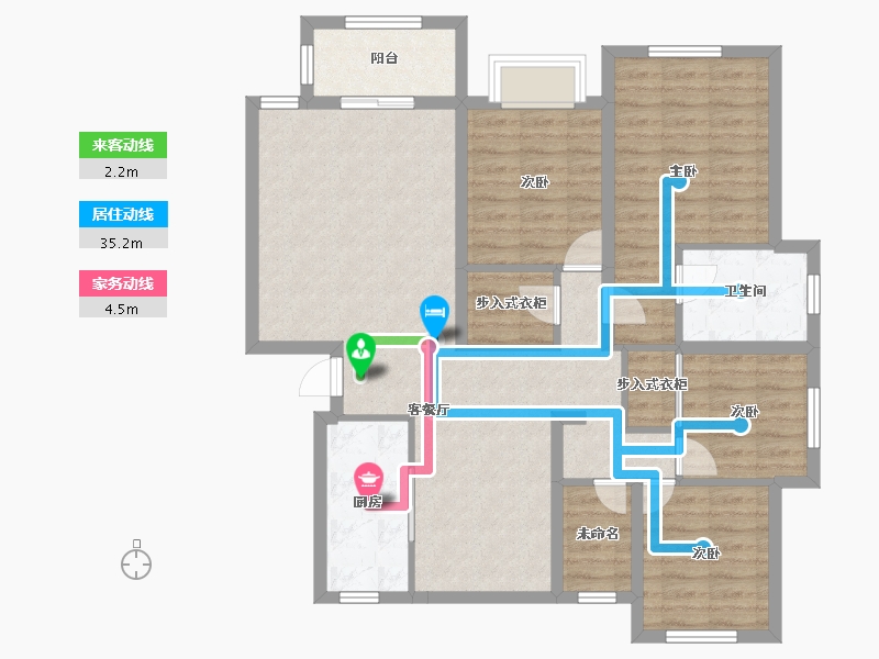 浙江省-杭州市-一江春水-102.42-户型库-动静线