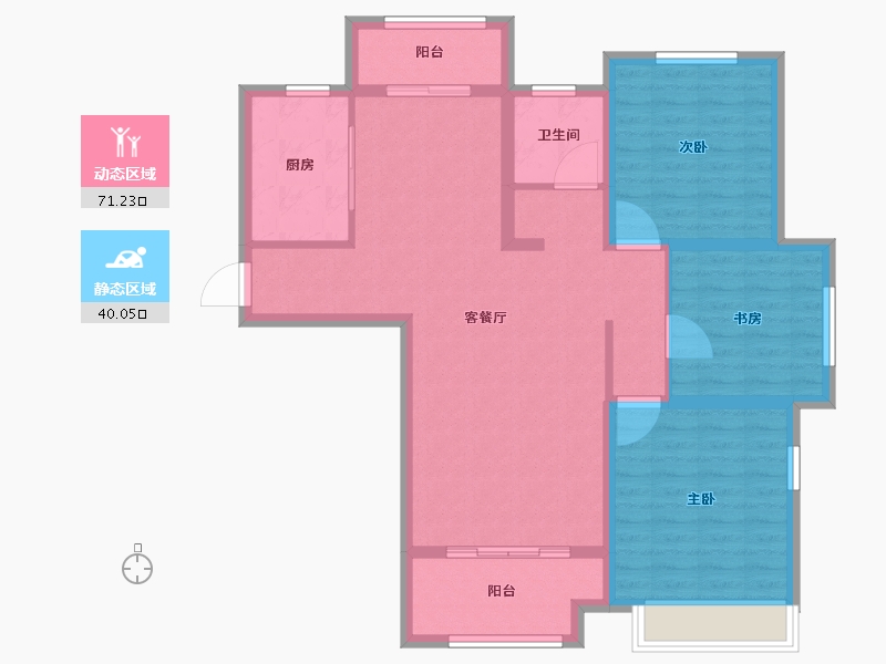 安徽省-芜湖市-新华联铂悦府-100.01-户型库-动静分区