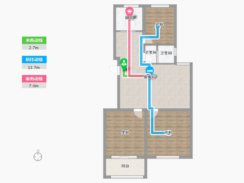 山东省-聊城市-星美・城市广场-89.01-户型库-动静线