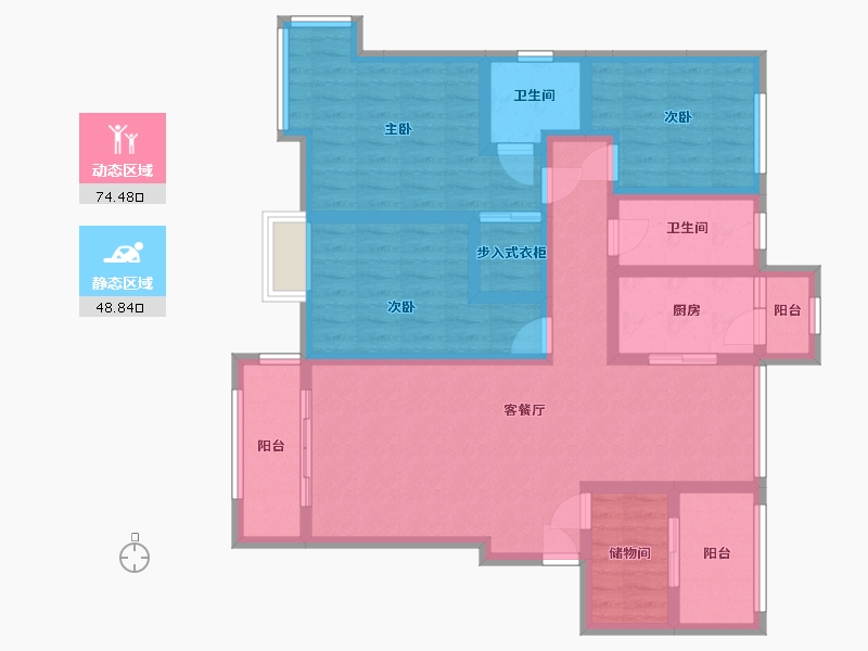 安徽省-六安市-长安城-107.90-户型库-动静分区