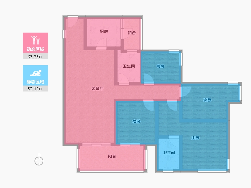 广西壮族自治区-南宁市-澜月府-101.70-户型库-动静分区