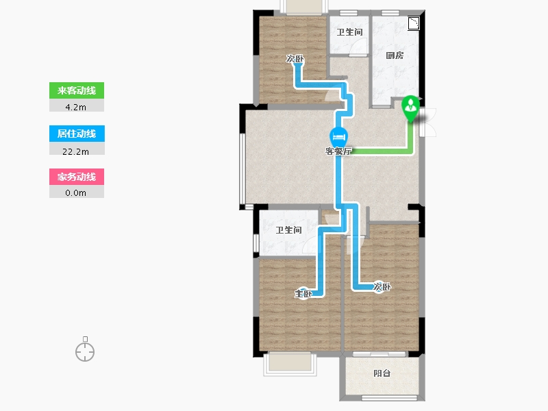 江西省-南昌市-青云公馆-104.26-户型库-动静线