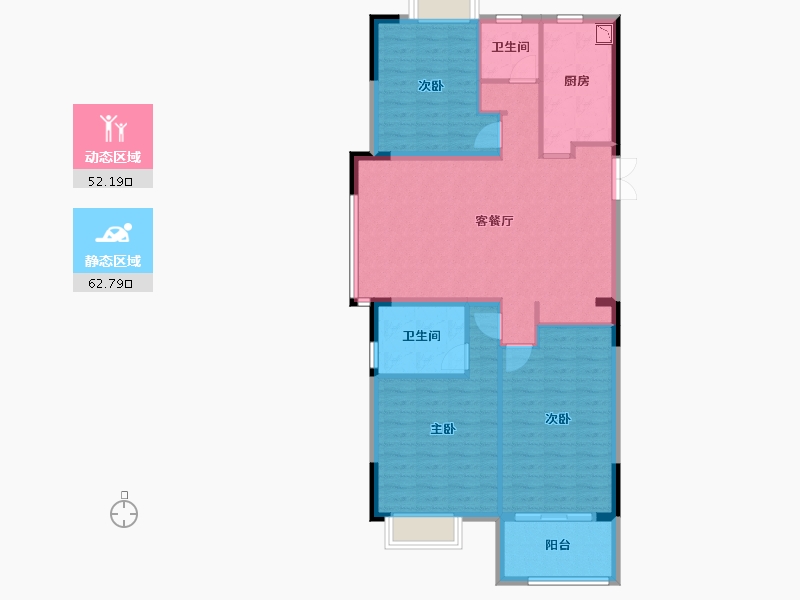 江西省-南昌市-青云公馆-104.26-户型库-动静分区