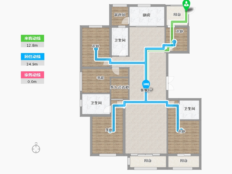 新疆维吾尔自治区-伊犁哈萨克自治州-贝希公园-169.93-户型库-动静线