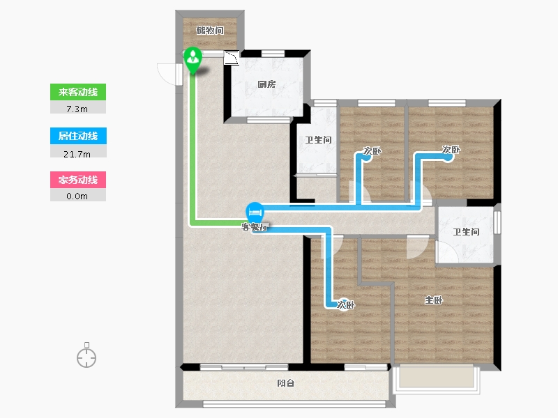 广西壮族自治区-玉林市-碧桂园御东府-112.40-户型库-动静线