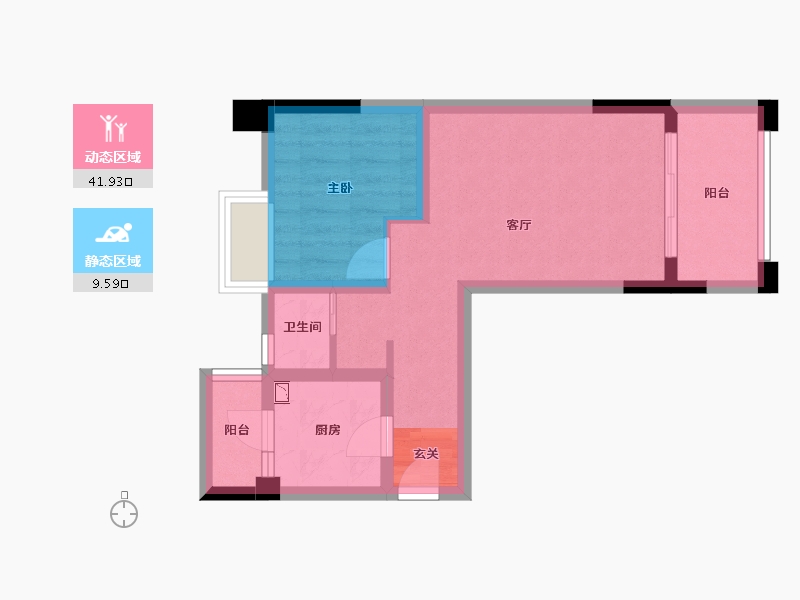 四川省-成都市-王府花园御锦苑-44.57-户型库-动静分区