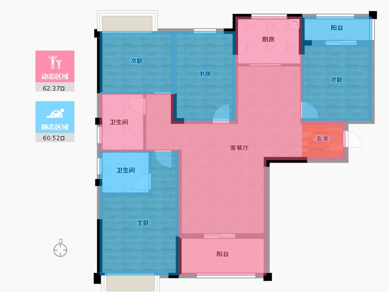 湖北省-武汉市-航城丽都-109.59-户型库-动静分区