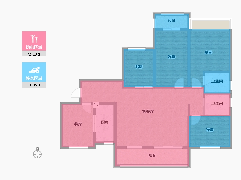 河南省-南阳市-白河湾-113.35-户型库-动静分区