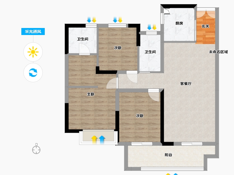 河南省-安阳市-海悦光明城-90.96-户型库-采光通风