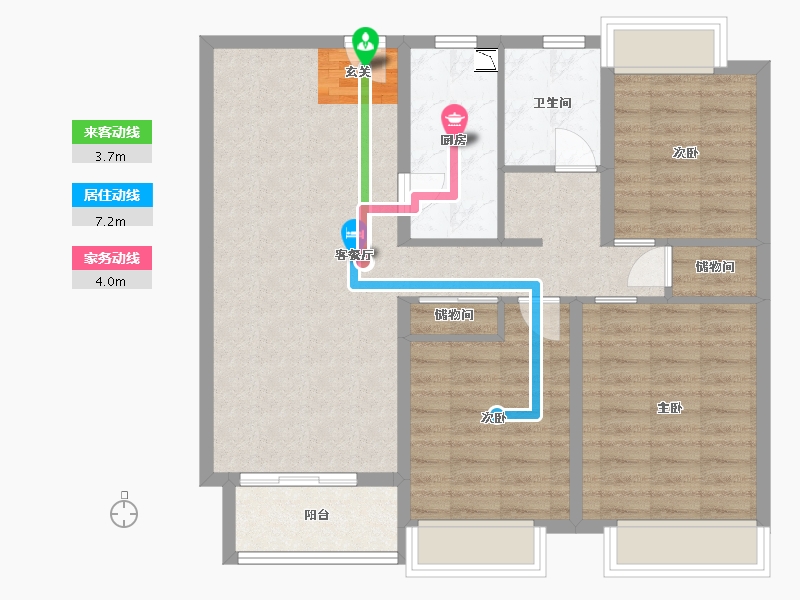 河南省-信阳市-龙湖世纪城-89.21-户型库-动静线