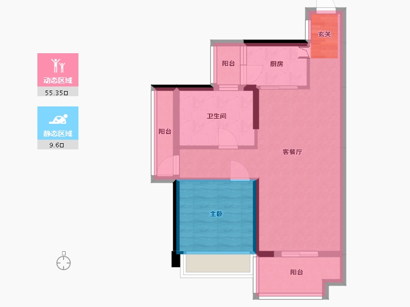 广东省-深圳市-牧云溪谷-56.85-户型库-动静分区