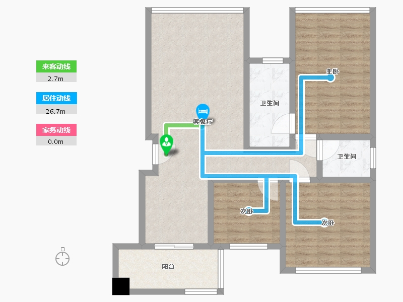 四川省-南充市-蓬安友豪新天地-95.00-户型库-动静线