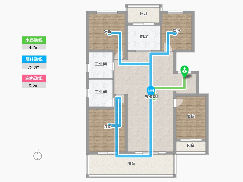 辽宁省-盘锦市-公园里-137.92-户型库-动静线