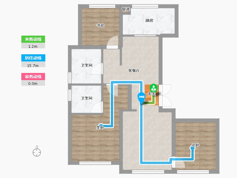 天津-天津市-运河宸院-73.18-户型库-动静线