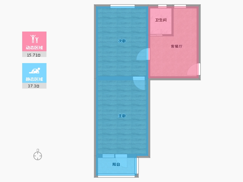 北京-北京市-劲松四区-46.82-户型库-动静分区