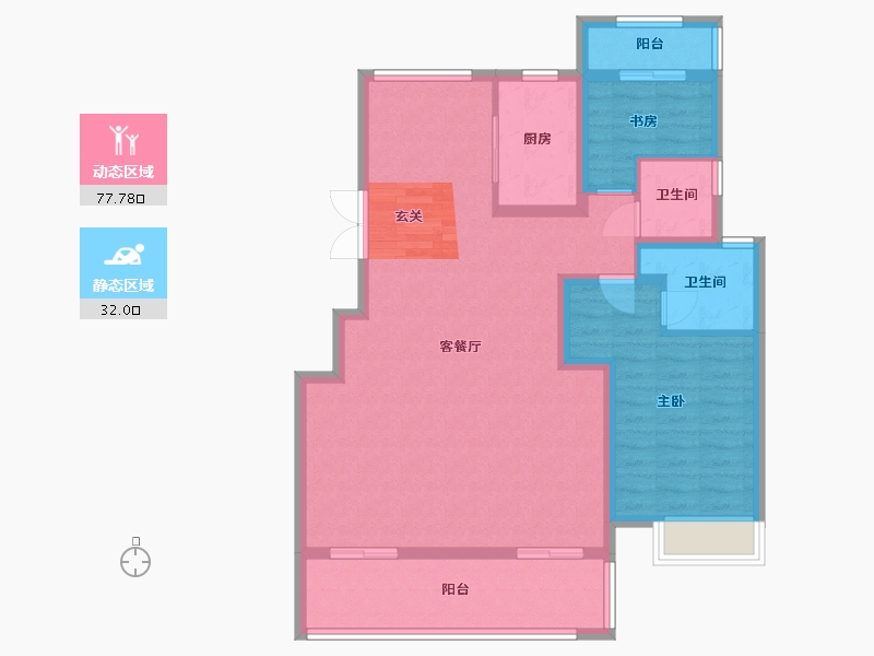 安徽省-合肥市-城建琥珀东华府-99.00-户型库-动静分区