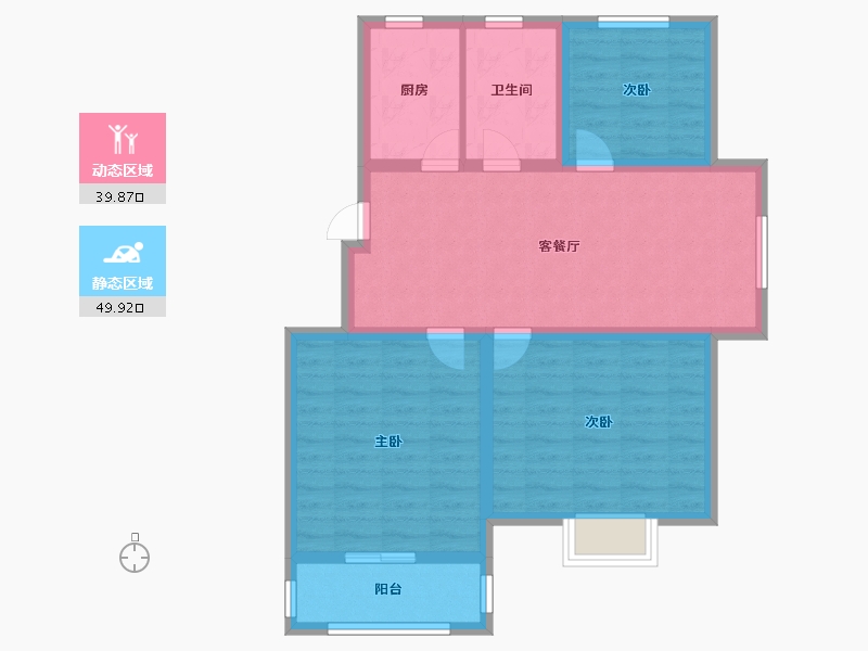 河南省-安阳市-凤宝紫园-80.00-户型库-动静分区