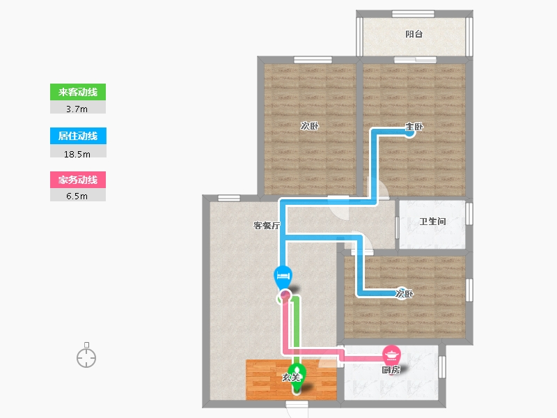 山西省-吕梁市-御景花园-98.23-户型库-动静线