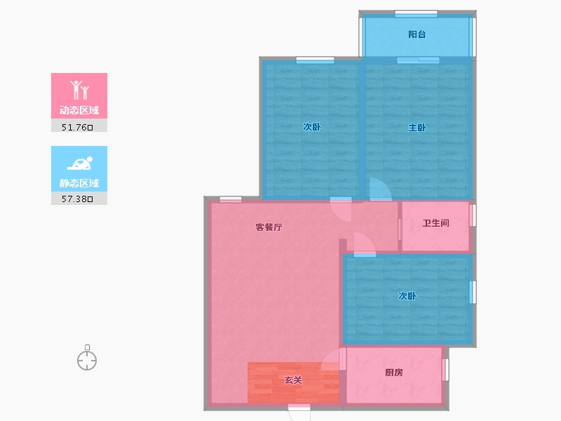 山西省-吕梁市-御景花园-98.23-户型库-动静分区