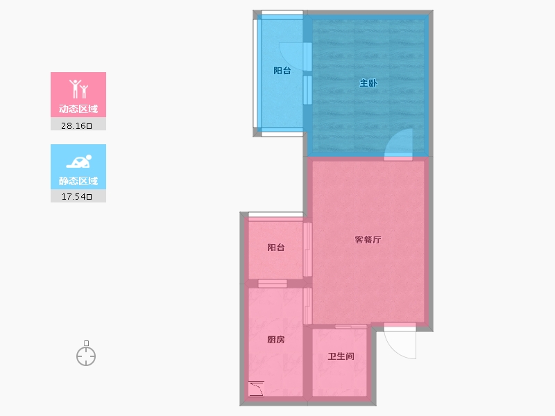 北京-北京市-八里庄北里-39.62-户型库-动静分区