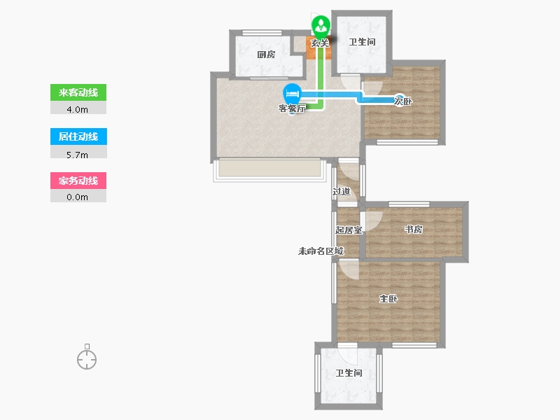 浙江省-杭州市-杭州桃李春风如山-83.21-户型库-动静线