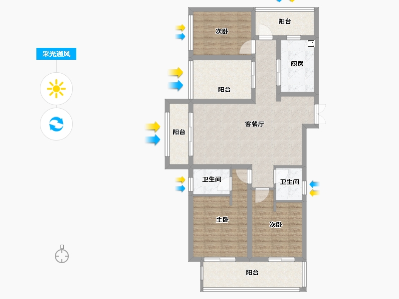 河北省-邢台市-七拾九号院-98.00-户型库-采光通风