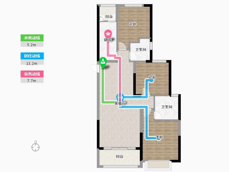 河南省-驻马店市-恒大名都-106.99-户型库-动静线