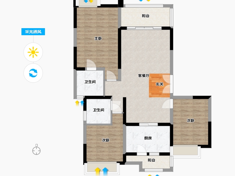 四川省-成都市-中建人居山水颐墅-97.02-户型库-采光通风