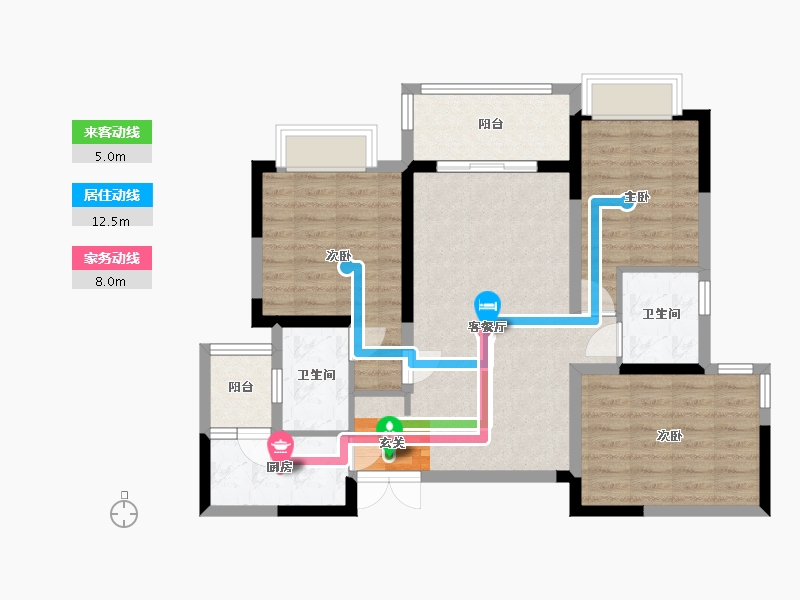 四川省-成都市-人居悦云庭-87.40-户型库-动静线