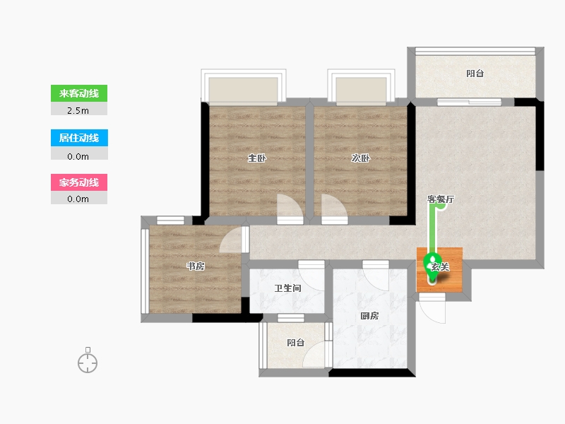 四川省-成都市-空港云尚-66.44-户型库-动静线