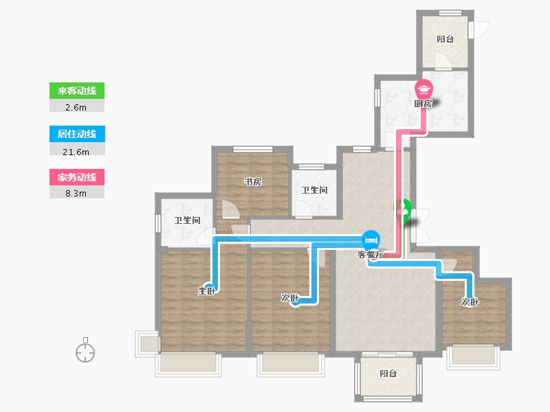 浙江省-温州市-新湖四季果岭-110.00-户型库-动静线