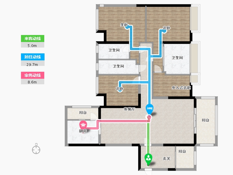 广东省-佛山市-保利东滨-169.87-户型库-动静线