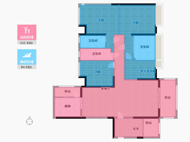 广东省-佛山市-保利东滨-169.87-户型库-动静分区