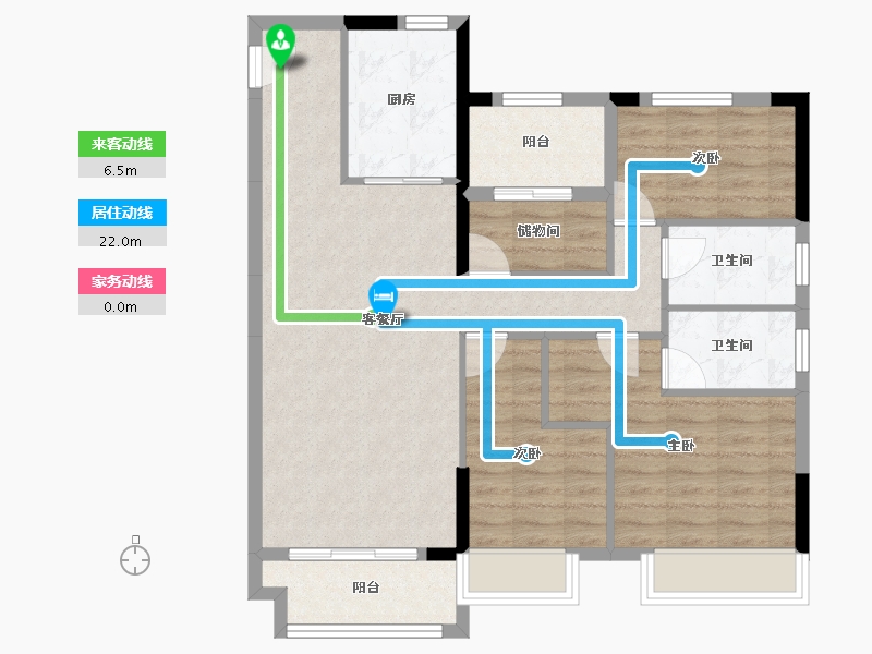 浙江省-湖州市-碧桂园铂悦府-91.00-户型库-动静线