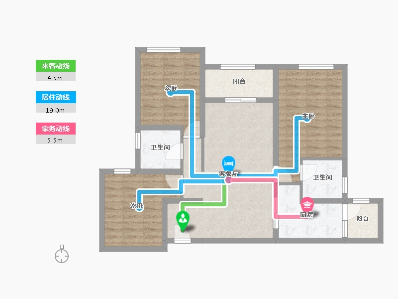 重庆-重庆市-碧桂园保利·云禧-83.49-户型库-动静线