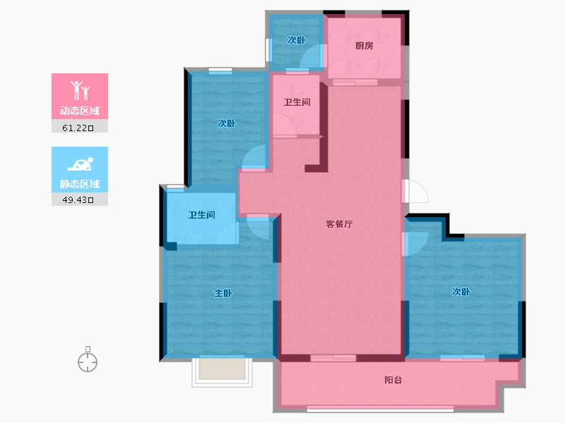 河南省-郑州市-碧水名苑-98.13-户型库-动静分区