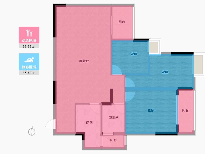 湖南省-郴州市-君悦山水城-91.18-户型库-动静分区