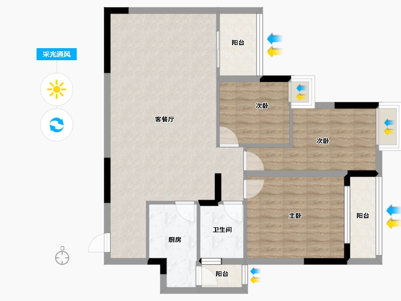 湖南省-郴州市-君悦山水城-91.18-户型库-采光通风