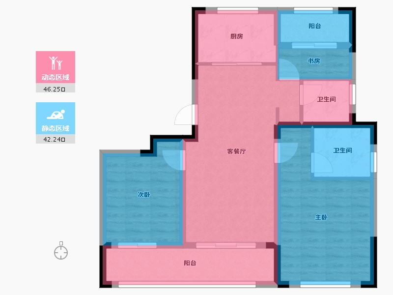 浙江省-绍兴市-阳光城元垄璞悦-78.78-户型库-动静分区