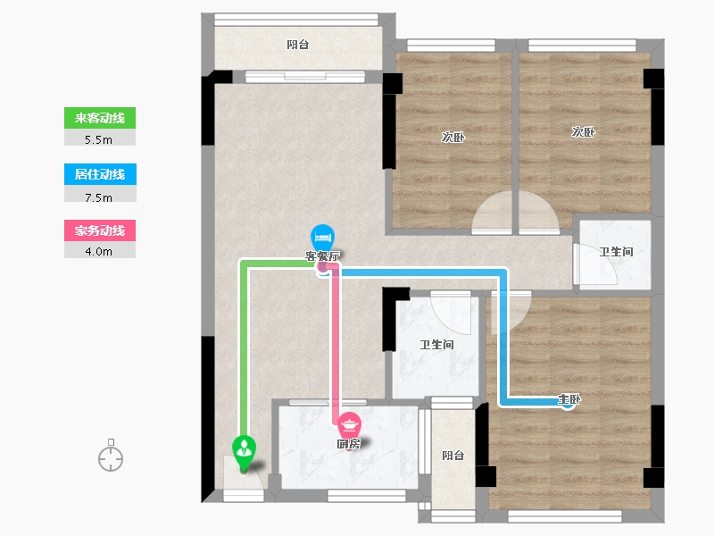 广西壮族自治区-梧州市-恒业现代城-70.74-户型库-动静线