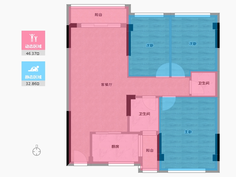 广西壮族自治区-梧州市-恒业现代城-70.74-户型库-动静分区