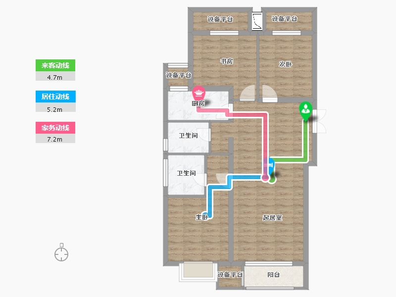 黑龙江省-哈尔滨市-中盟首府-89.71-户型库-动静线