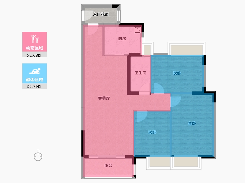 青海省-海南藏族自治州-海逸豪苑-81.96-户型库-动静分区