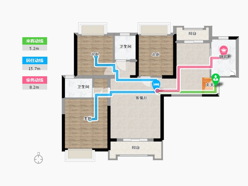 湖北省-武汉市-星湖湾-97.00-户型库-动静线