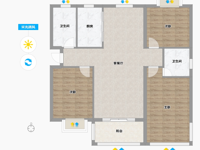 湖北省-孝感市-中仁-99.31-户型库-采光通风