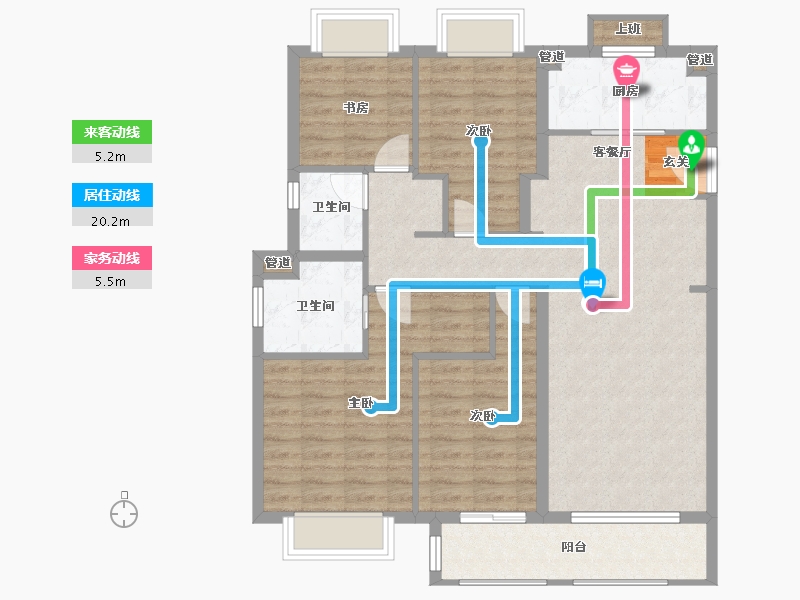 江苏省-南京市-都会学府-103.20-户型库-动静线